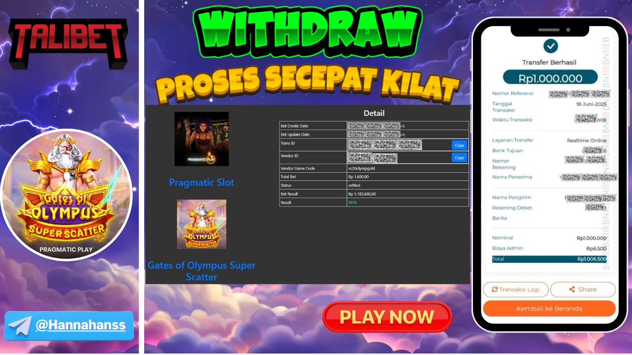 TALIBET SITUS GACOR MUDAH MENDAPATKAN JACKPOT. WITHDRAW Rp.1,183,000.- DI BAYAR LUNASSS