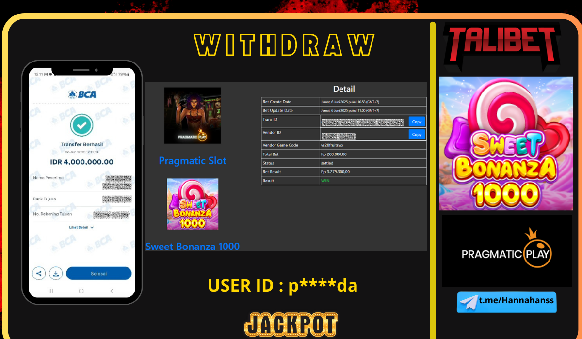 TALIBET SITUS GACOR MUDAH MENDAPATKAN JACKPOT. WITHDRAW Rp.4,000,000.- DI BAYAR LUNASSS