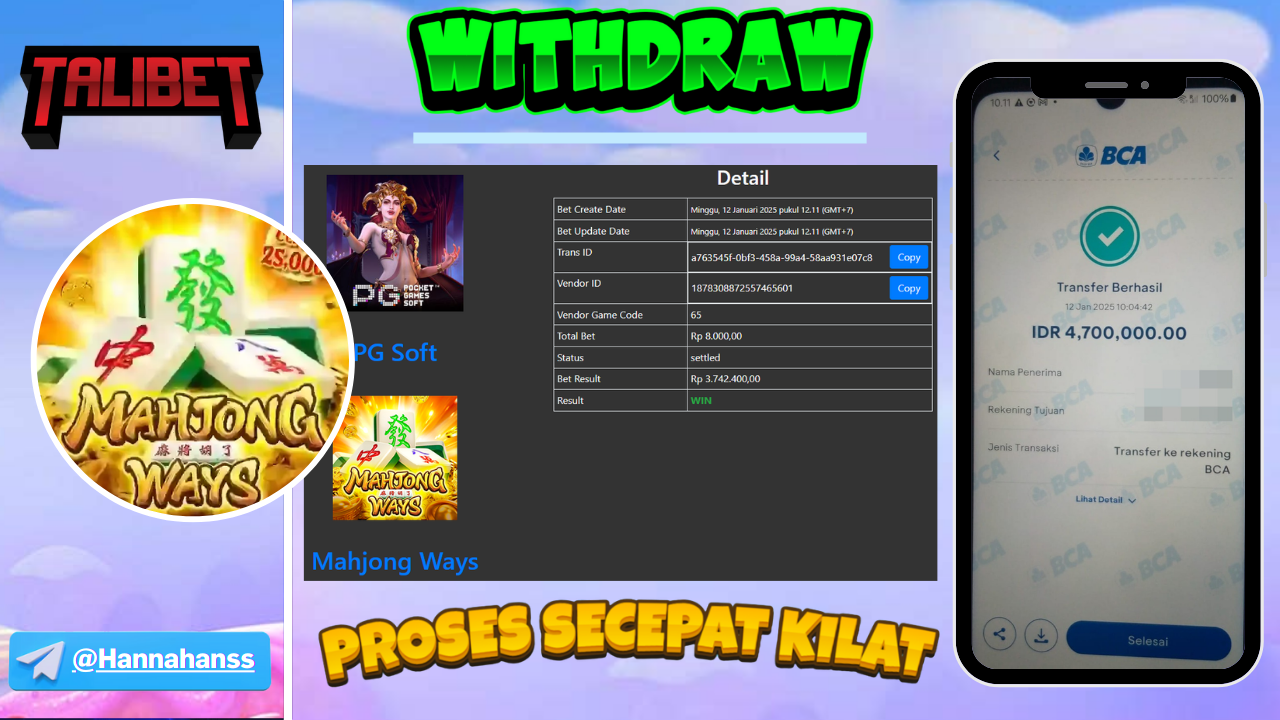 MENANG Rp.4,700,000.- DI HARI WEEKEND