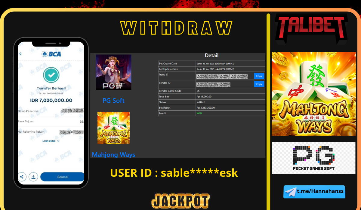 TALIBET SITUS GACOR MUDAH MENDAPATKAN JACKPOT. WITHDRAW Rp.7,020,000.- DI BAYAR LUNASSS