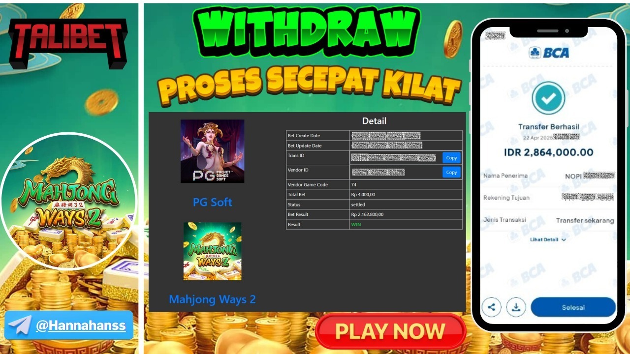 MENANG Rp.2,864,000.- DI BAYAR LUNASSS
