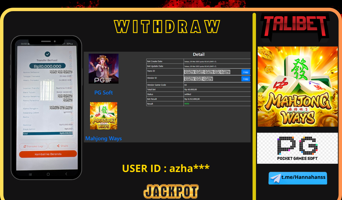 BERSAMA TALIBET SITUS GACOR MUDAH MENDAPATKAN JACKPOT. WITHDRAW Rp.10,000,000.- DI BAYAR LUNASSS