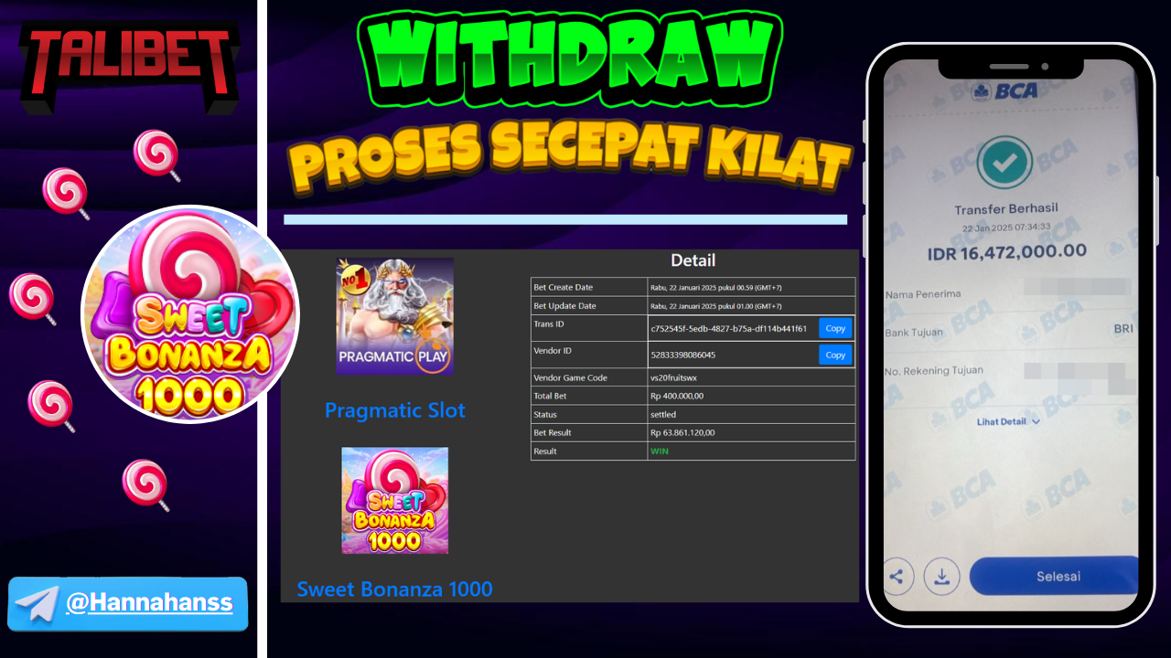 MENANG Rp.16,472,000.- BUAH NYA SEGERR BANGET