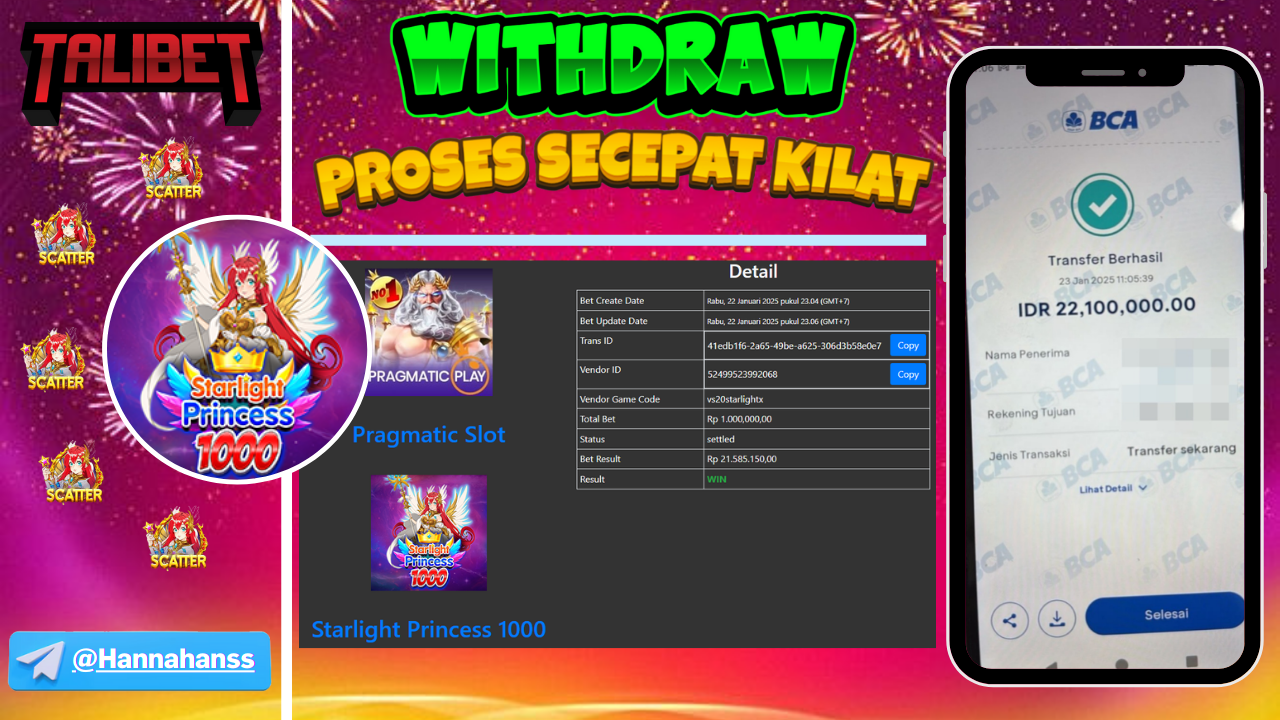 MENANG Rp.22,100,000.- INCESS NYA GACORR