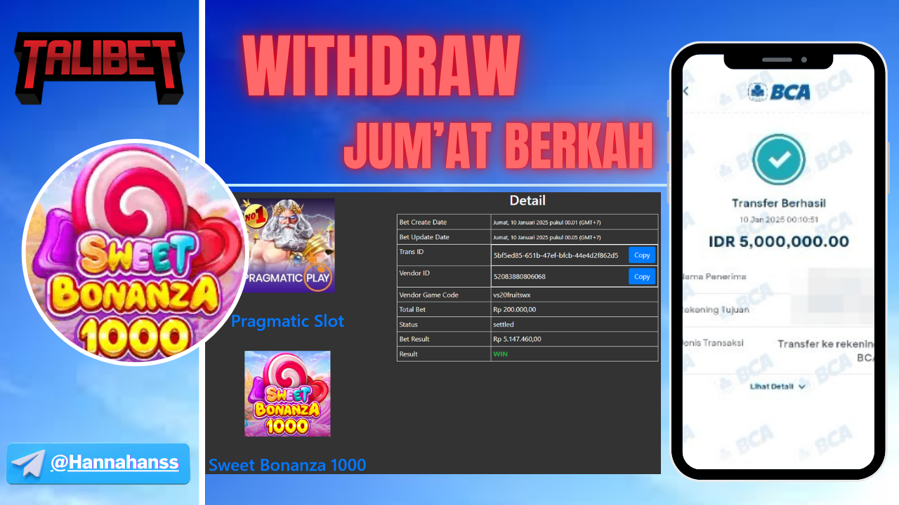 MENANG Rp.5,000,00.- AMAN TANPA KENDALA