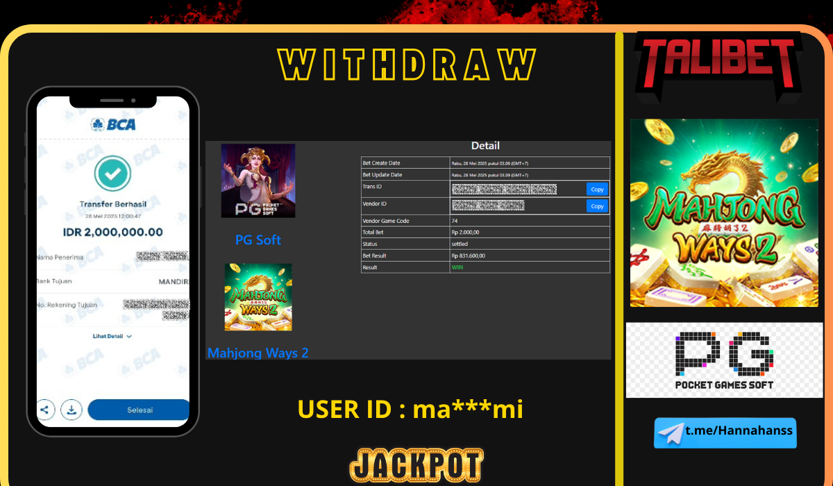 TALIBET SITUS GACOR MUDAH MENDAPATKAN JACKPOT. WITHDRAW Rp.2,000,000.- DI BAYAR LUNASSS