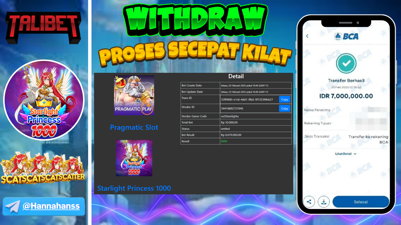 MENANG Rp.7,000,000.- SI RATU INCES GACORR