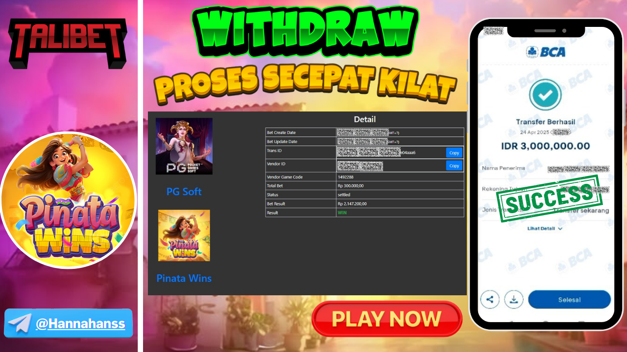 MENANG Rp.1,700,000.- DI BAYAR LUNASSS