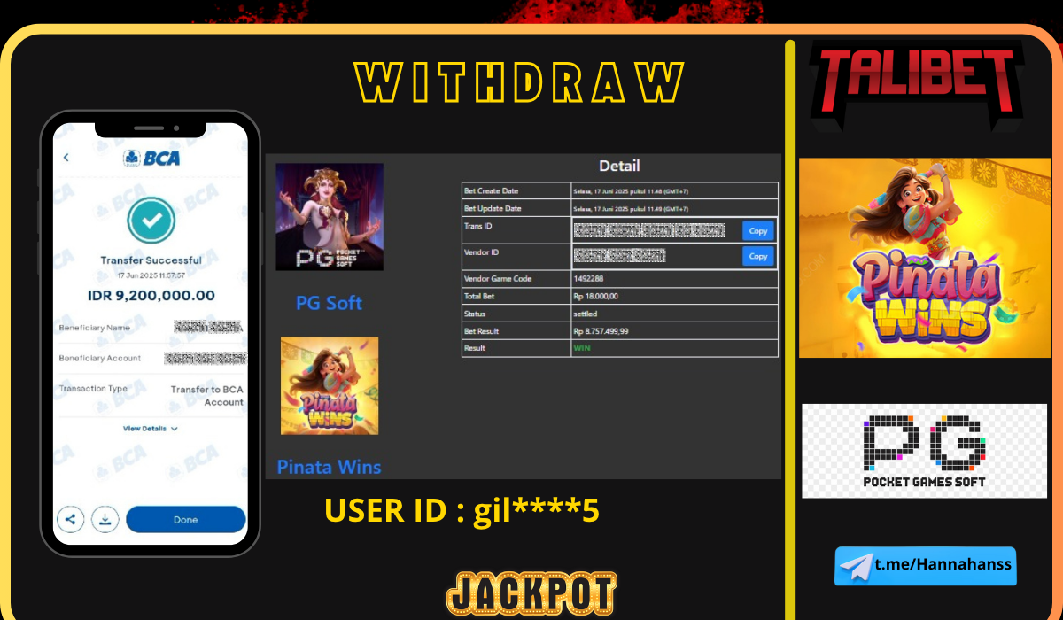 TALIBET SITUS GACOR MUDAH MENDAPATKAN JACKPOT. WITHDRAW Rp.9,200,000.- DI BAYAR LUNASSS