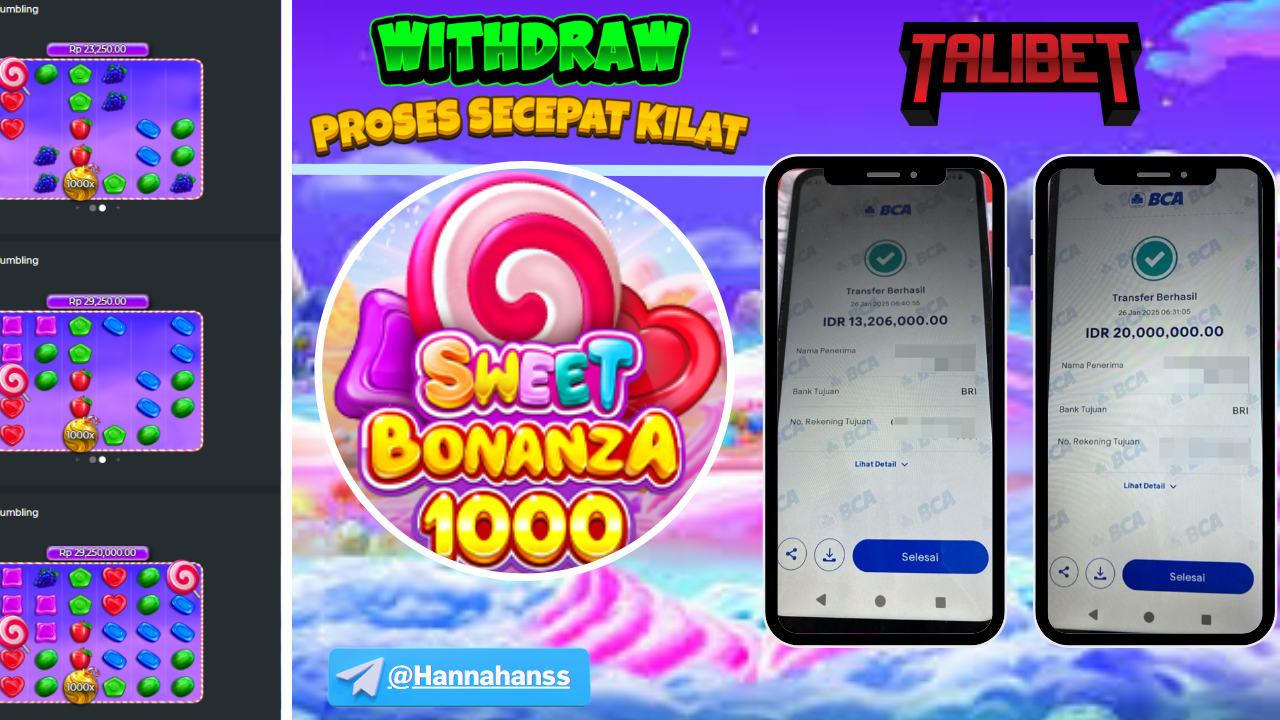 MENANG Rp.33,206,000.- BONANZA 1000 GAPERNAH BOHONG