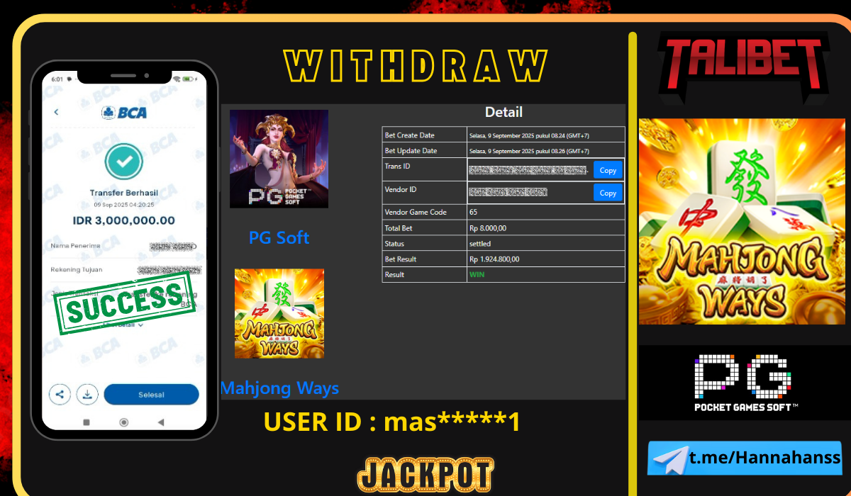 HANYA DI TALIBET DAPAT WITHDRAW TANPA SYARAT