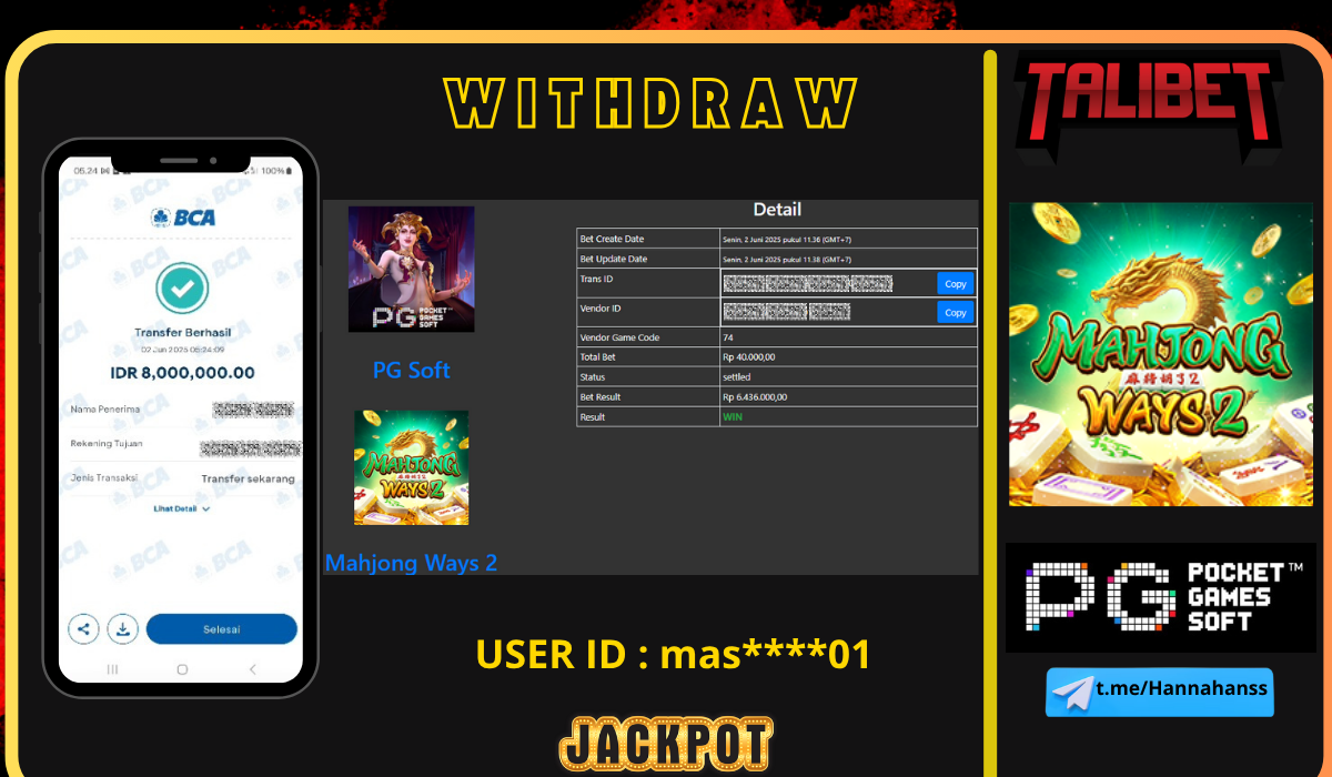 TALIBET SITUS GACOR MUDAH MENDAPATKAN JACKPOT. WITHDRAW Rp.8,000,000.- DI BAYAR LUNASSS