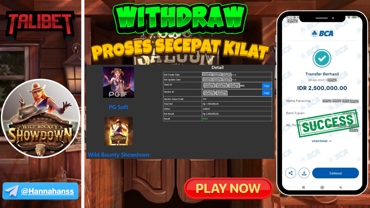 MENANG Rp.2,500,000.- DI BAYAR LUNASSS