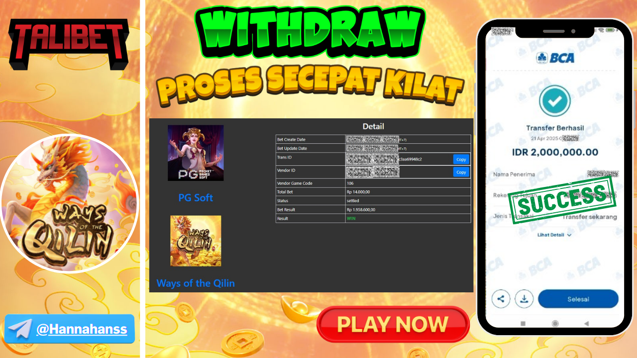 MENANG Rp.2,000,000.- DI BAYAR LUNASSS