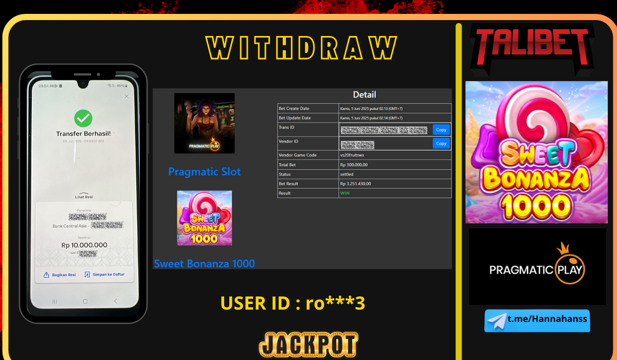TALIBET SITUS GACOR MUDAH MENDAPATKAN JACKPOT. WITHDRAW Rp.10,000,000.- DI BAYAR LUNASSS