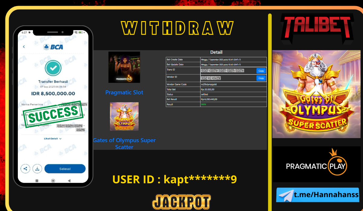 GAME PENUH KEJUTAN BERSAMA TALIBET JACKPOT TIADA BATAS NYA