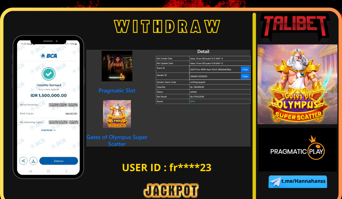 TALIBET SITUS GACOR MUDAH MENDAPATKAN JACKPOT. WITHDRAW Rp.1,500,000.- DI BAYAR LUNASSS