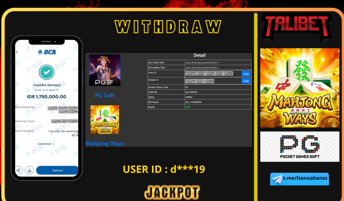 TALIBET SITUS GACOR MUDAH MENDAPATKAN JACKPOT. WITHDRAW Rp.1,750,000.- DI BAYAR LUNASSS