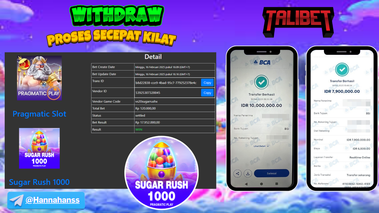 MENANG Rp.17,900,000.- SUGAR RUSH 1000 MASIH GACORR