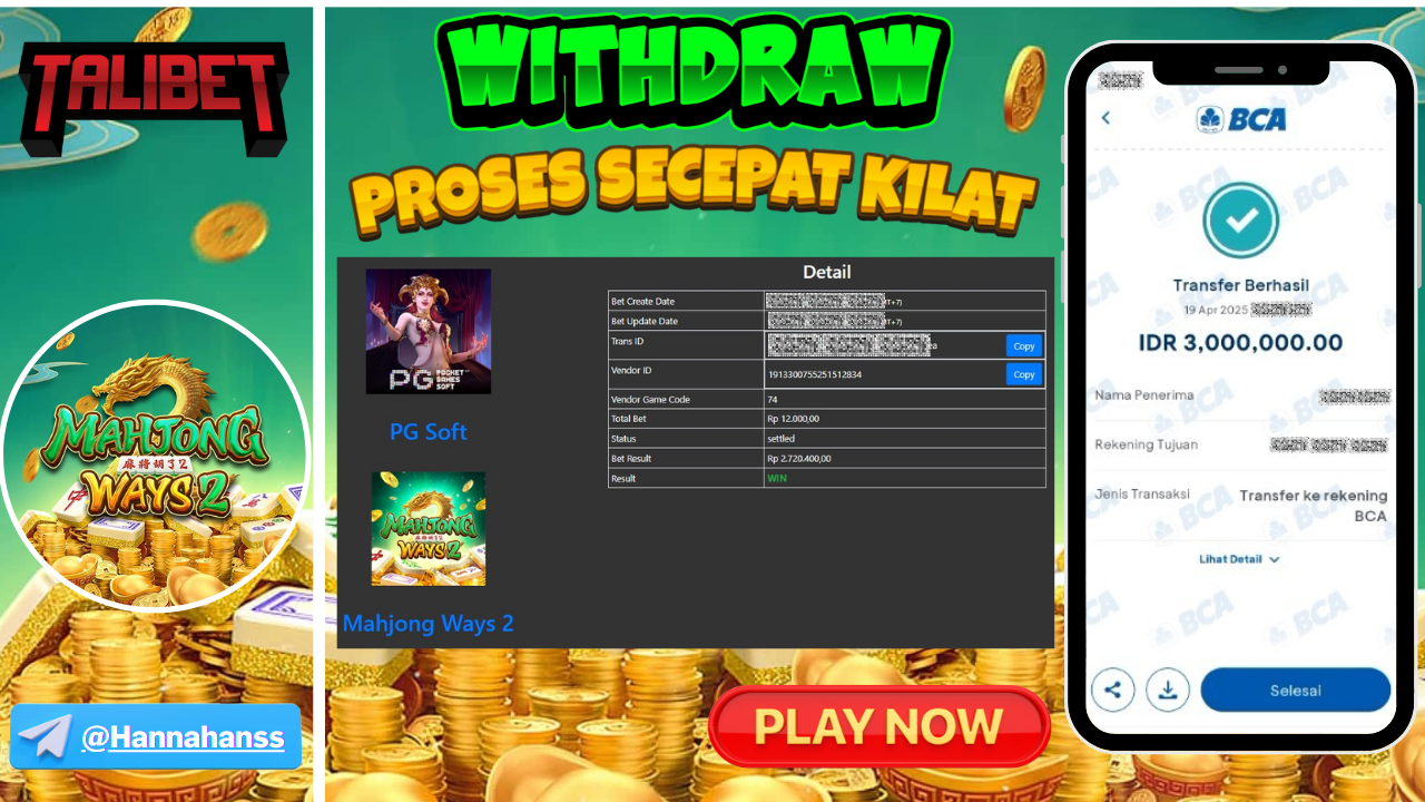 MENANG Rp.3,000,000.- DI BAYAR LUNASSS