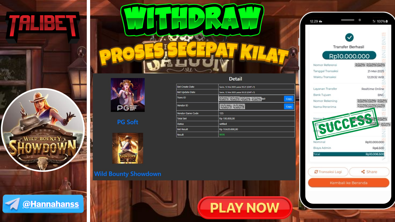 BERSAMA TALIBET SITUS GACOR MUDAH MENDAPATKAN JACKPOT. WITHDRAW Rp.10,000,000.- DI BAYAR LUNASSS